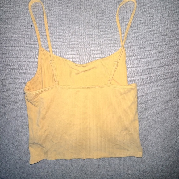 AE | Cropped Yellow Tank Top - Picture 3 of 9